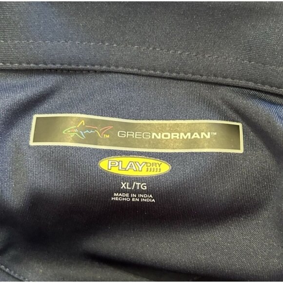 2 Shirt Lot Bundle Greg Norman Golf Polo Mens Blue Play Dry Performance Size XL - Picture 10 of 12